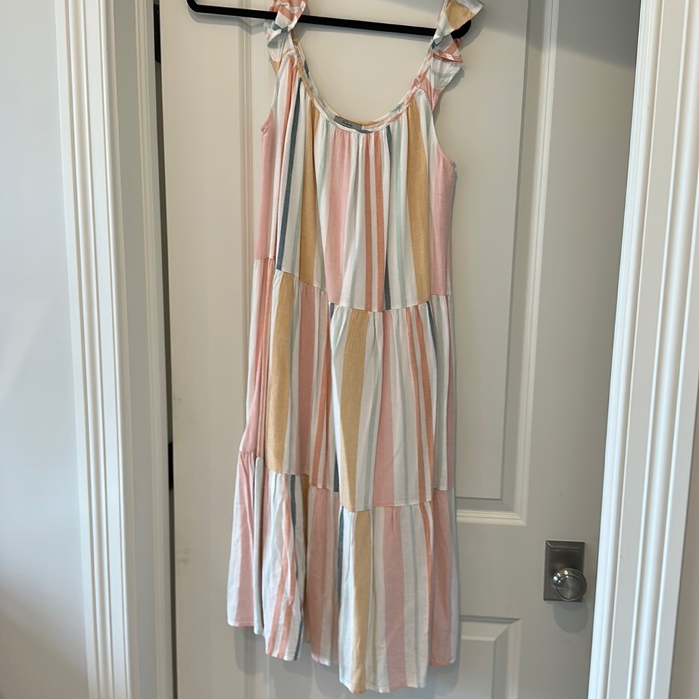 Rails midi stripped dress size large
